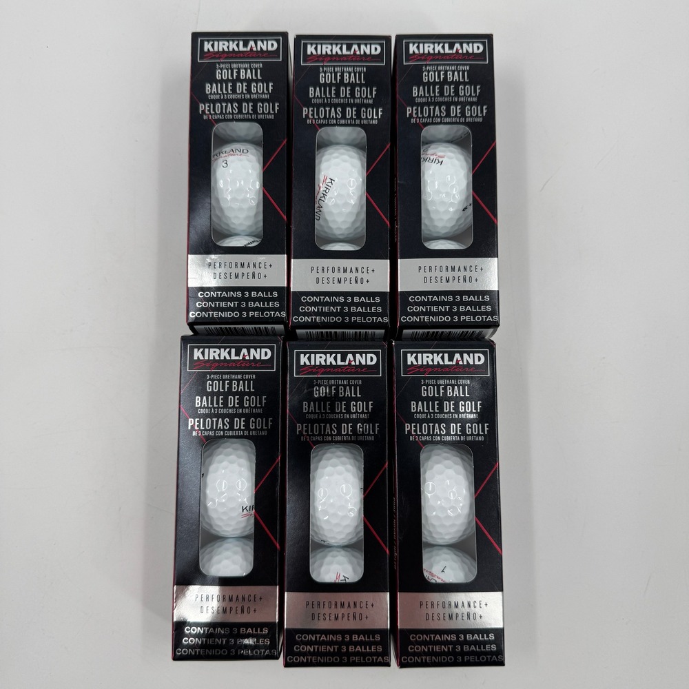Kirkland Signature Performance+ Golf Balls 18 Count White 3-Piece Urethane Cover